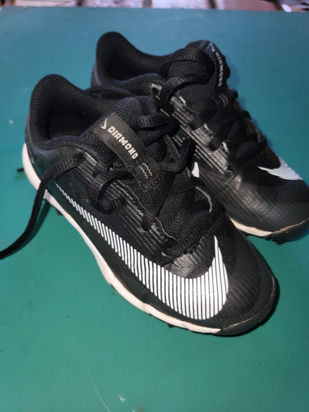 Nike Kids Black & White Striped Swoosh Sneakers